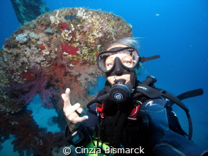 Me, my self & I!
Selfie @ Propeller of Dunraven wreck by Cinzia Bismarck 